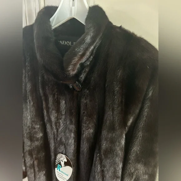 ADOLFO Mink Fur Coat Womens size 12 NEW - Picture 6 of 16